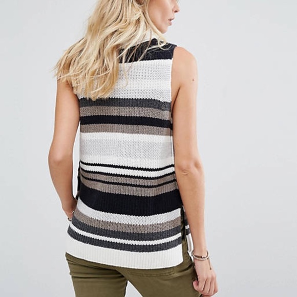 Like new! Abercrombie Striped Knit Sweater Tank - Size Small - Picture 4 of 9